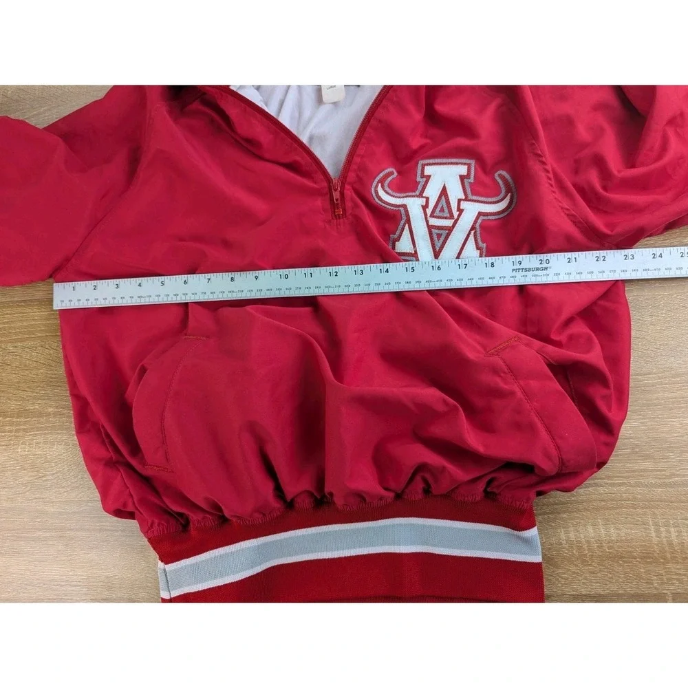 Victory Athletics Men Red Bomber Jacket Size L Made In USA Vintage 90s Y2K Style